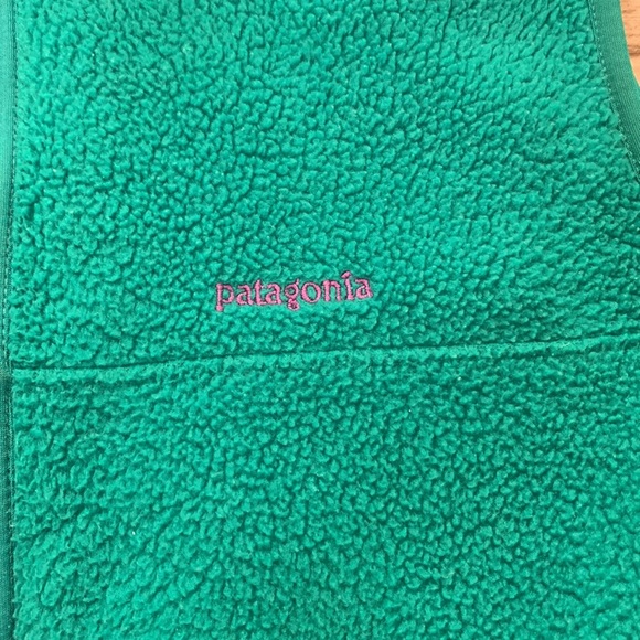 Patagonia Aqua Teal Vest Deep Pile Full Zip Retro X Fleece Vintage  Rare Sz S - Picture 6 of 17